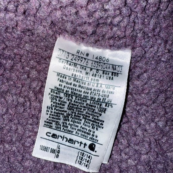 Carhartt Dark Purple Hooded Coat - Picture 7 of 7